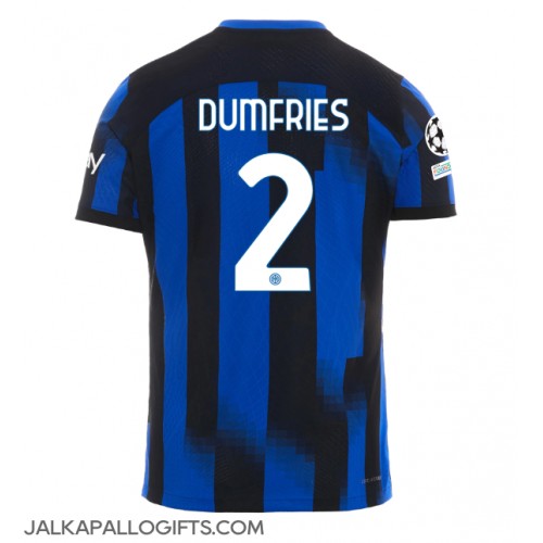 Inter Milan Denzel Dumfries #2 Kotipaita 2023-24 Lyhythihainen